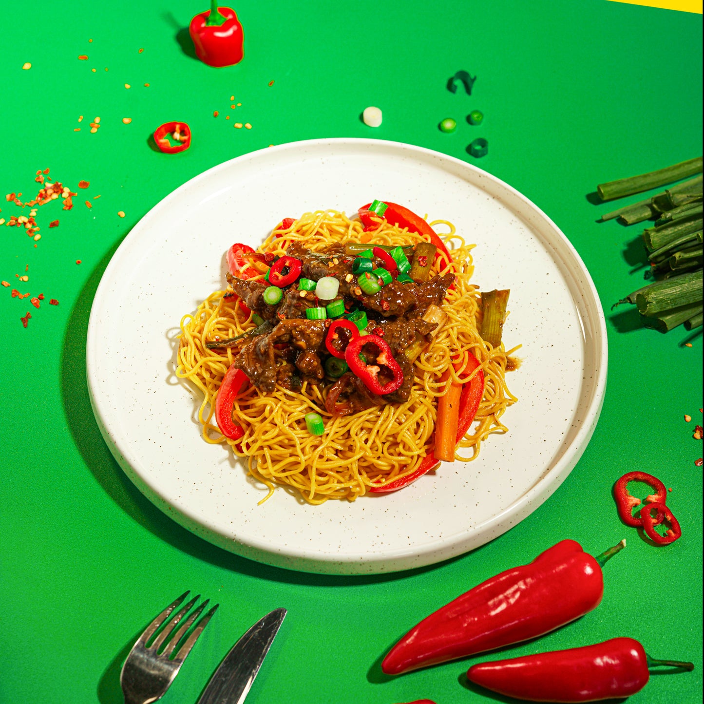Mongolian Beef and Veg Noodles (Large)