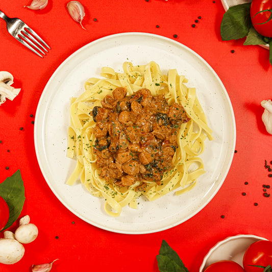 Creamy Tuscan Chicken and Tagliatelle