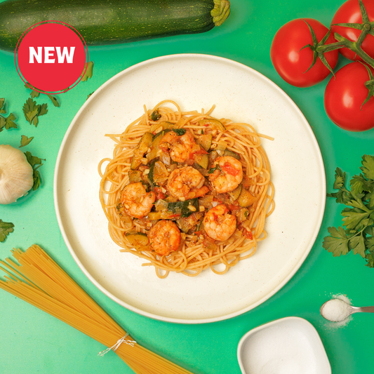 Sicilian King Prawns and Spaghetti