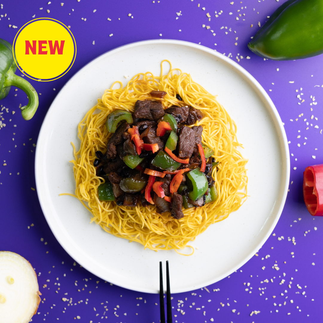 Black Bean Beef and Noodles (Large)