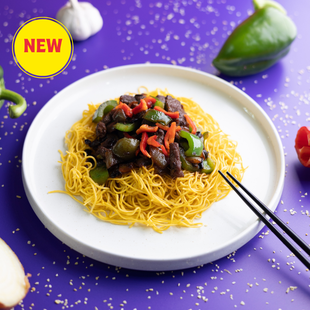 Black Bean Beef and Noodles (Large)