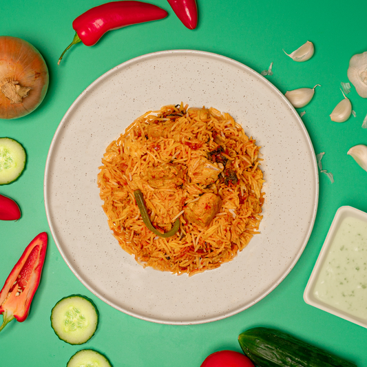 Chicken Tikka Biryani and Raita