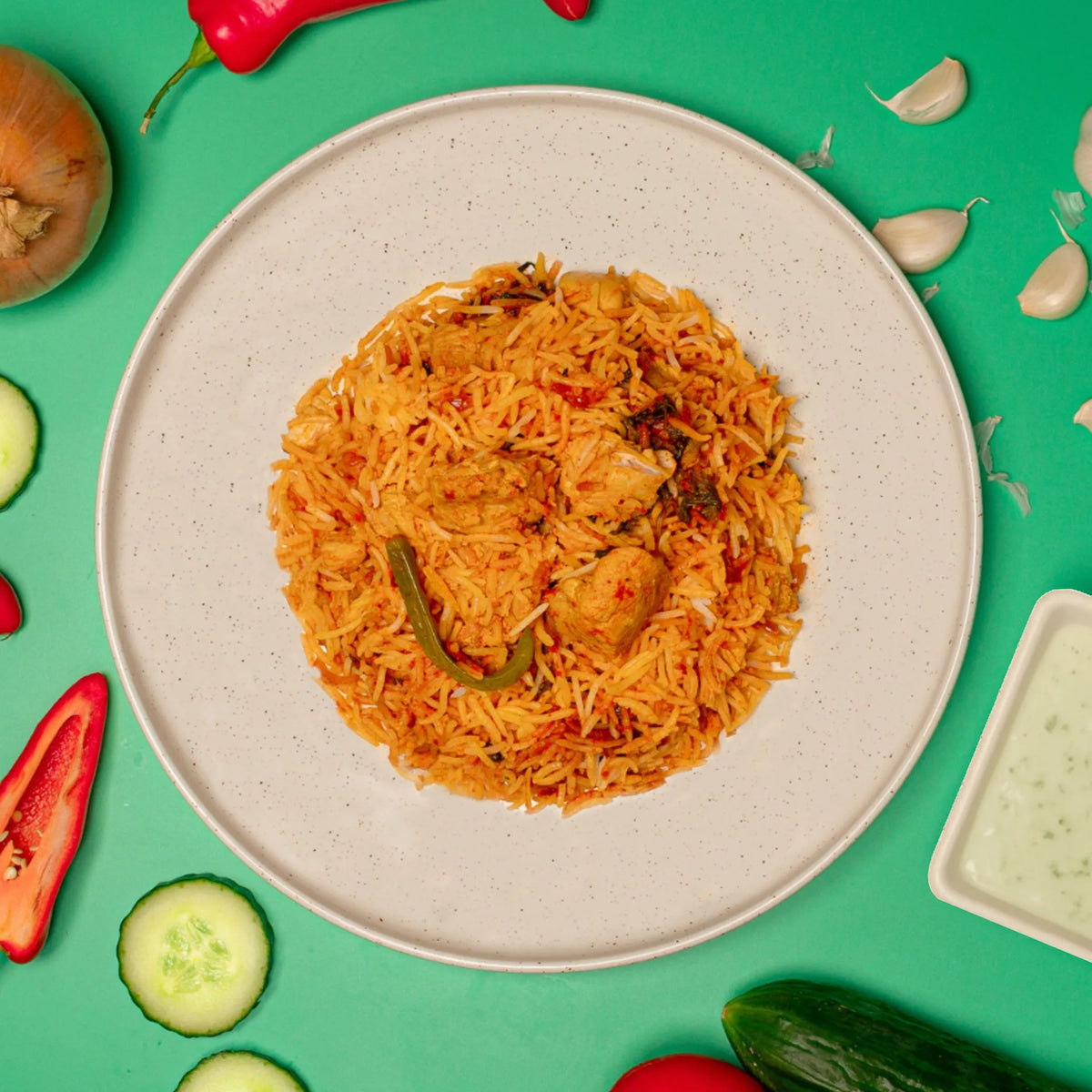 Chicken Tikka Biryani and Raita