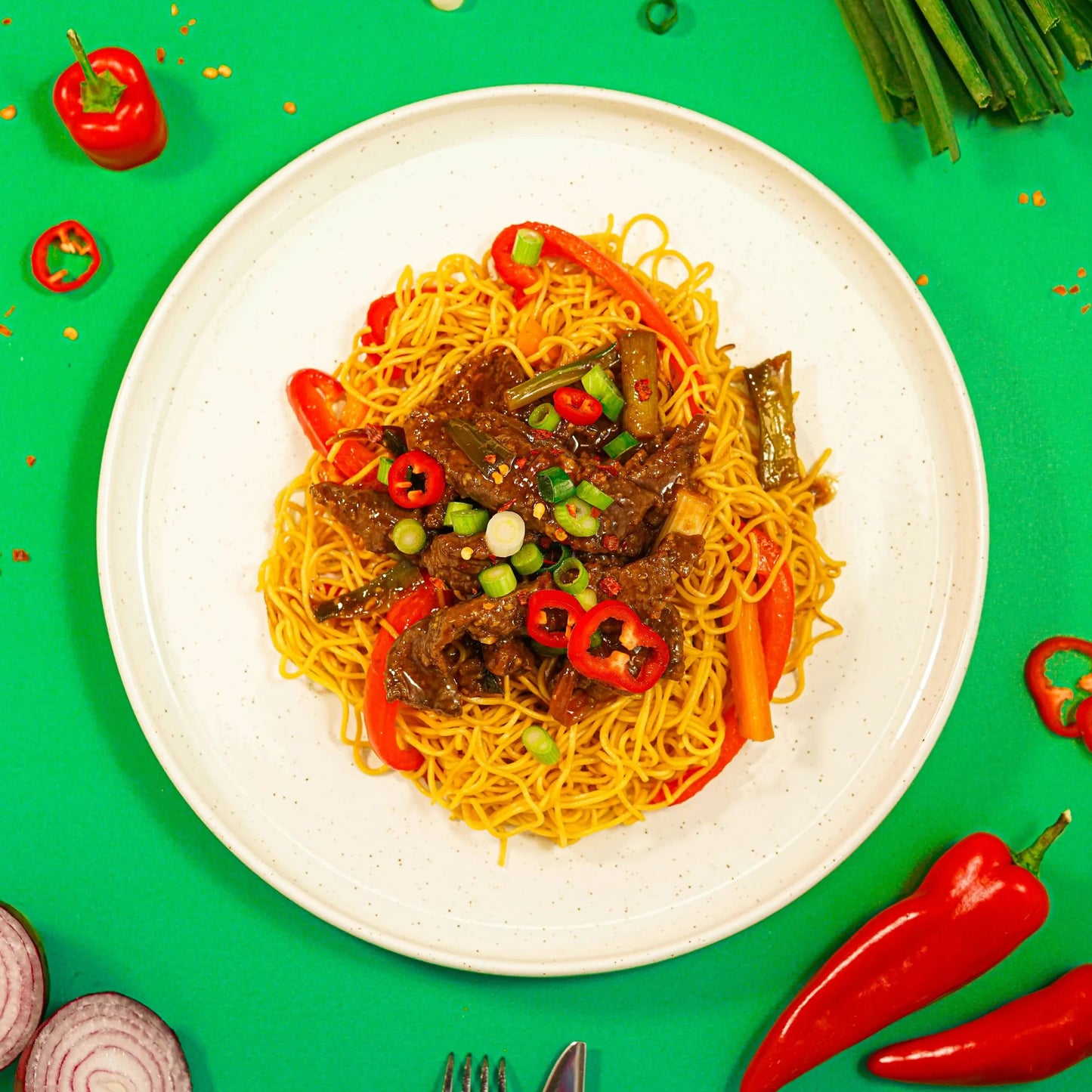 Mongolian Beef and Veg Noodles (Regular)