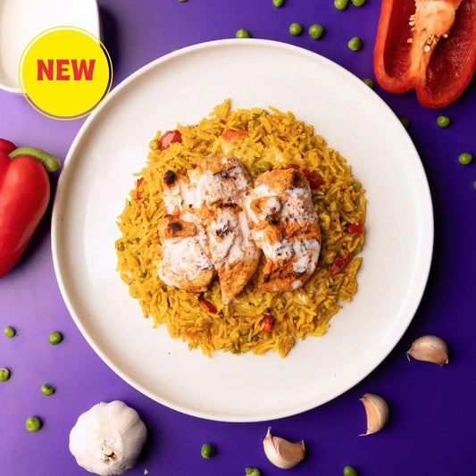 Peri Peri Chicken, Spiced Rice and Garlic Aioli