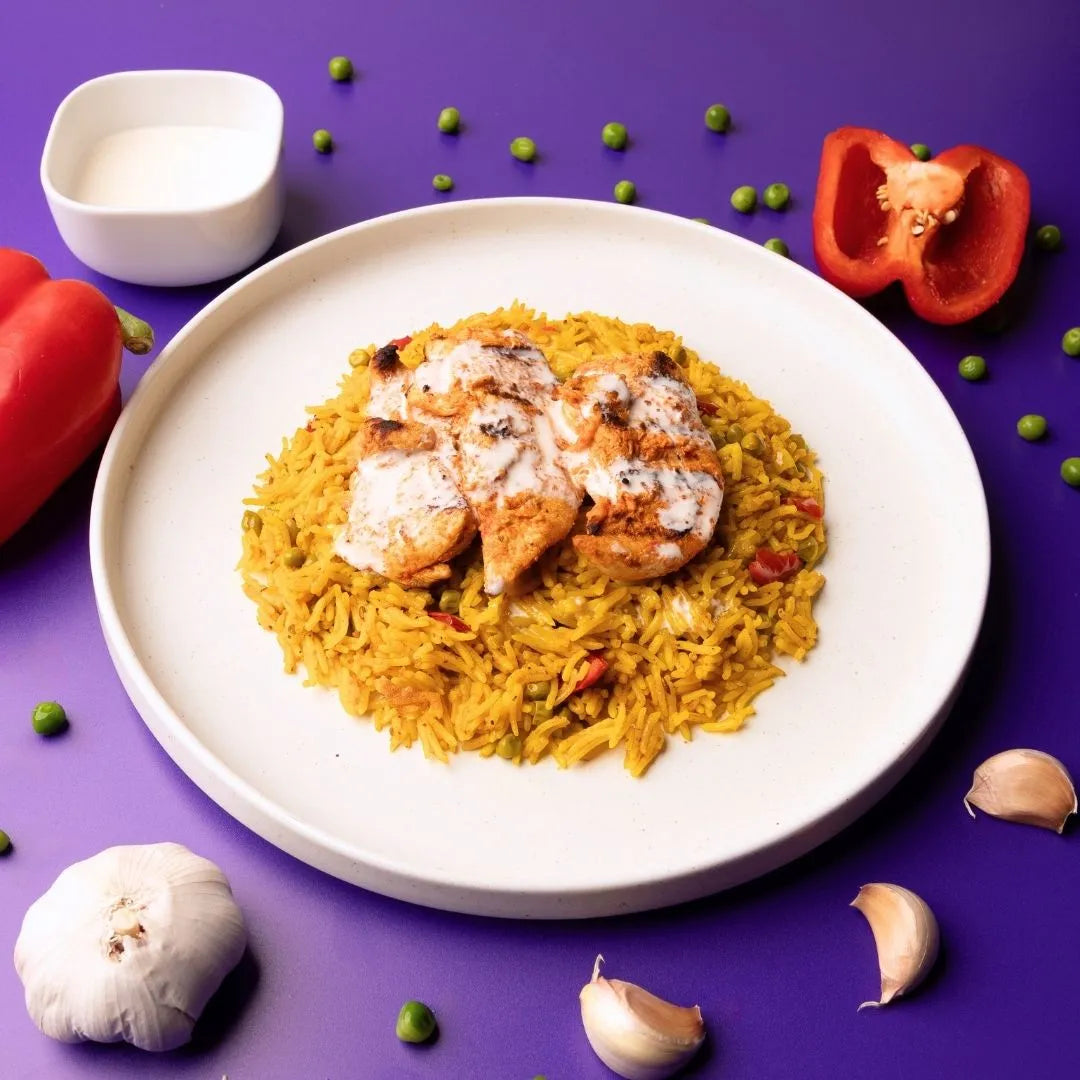 Peri Peri Chicken, Spiced Rice and Garlic Aioli (Regular)