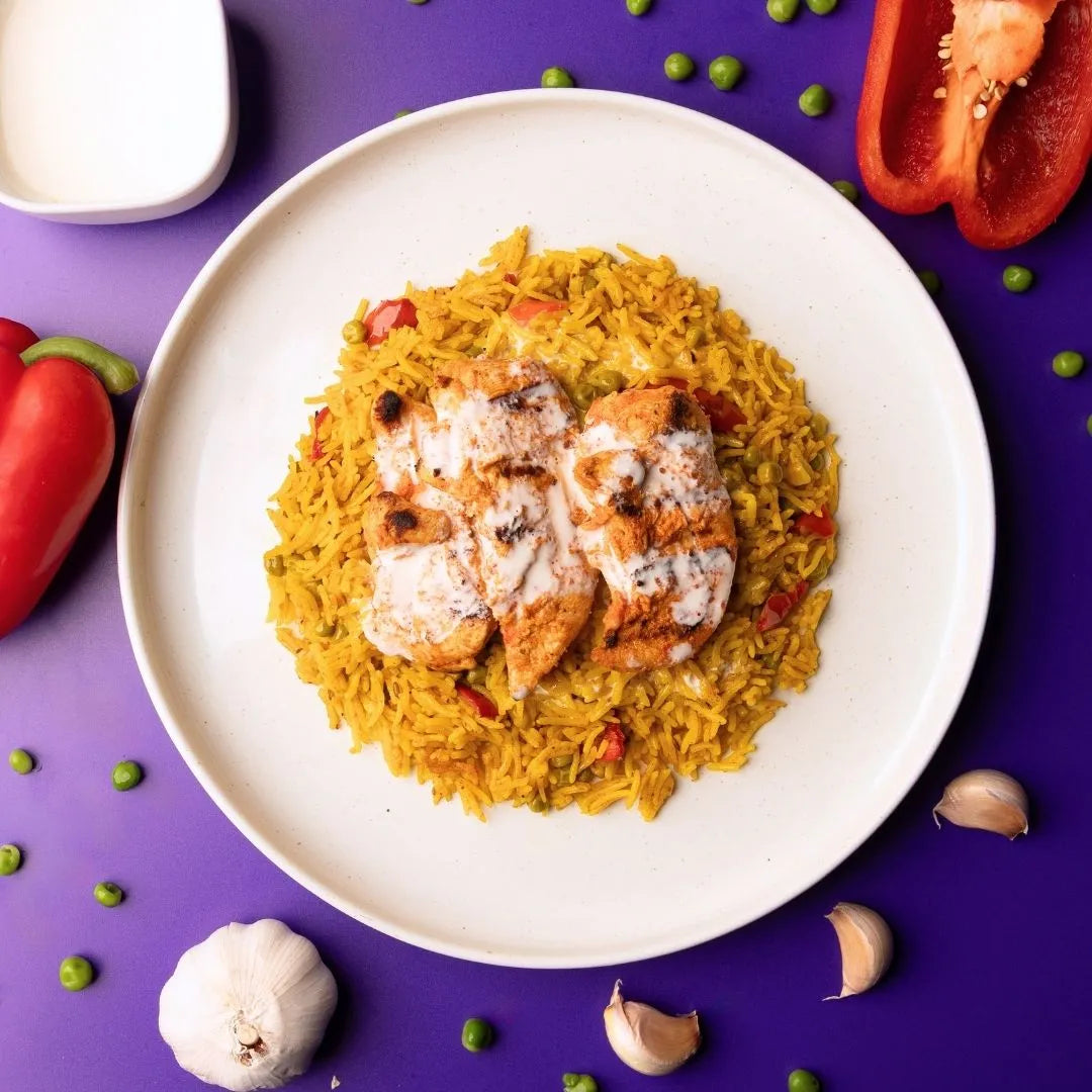 Peri Peri Chicken, Spiced Rice and Garlic Aioli (Regular)