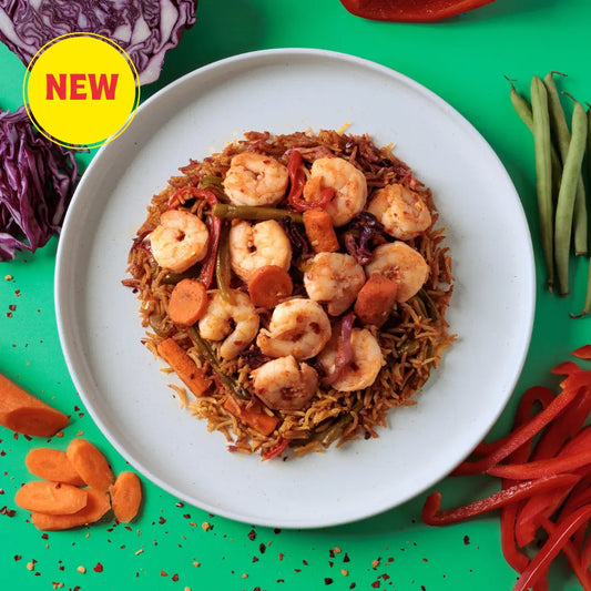 Chilli Garlic King Prawns and Veg Fried Rice