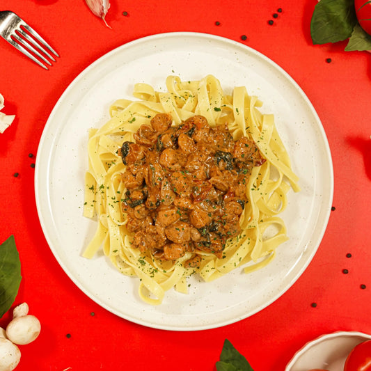 Creamy Tuscan Chicken and Tagliatelle